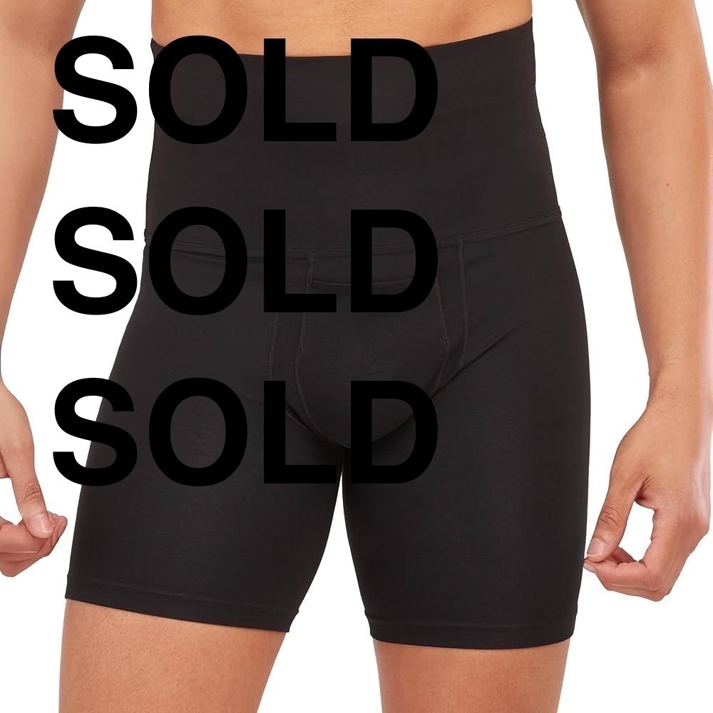 Spanx Mens Cotton Power Boxer Brief Black Ultra Sculpt High Waist Shapewear New